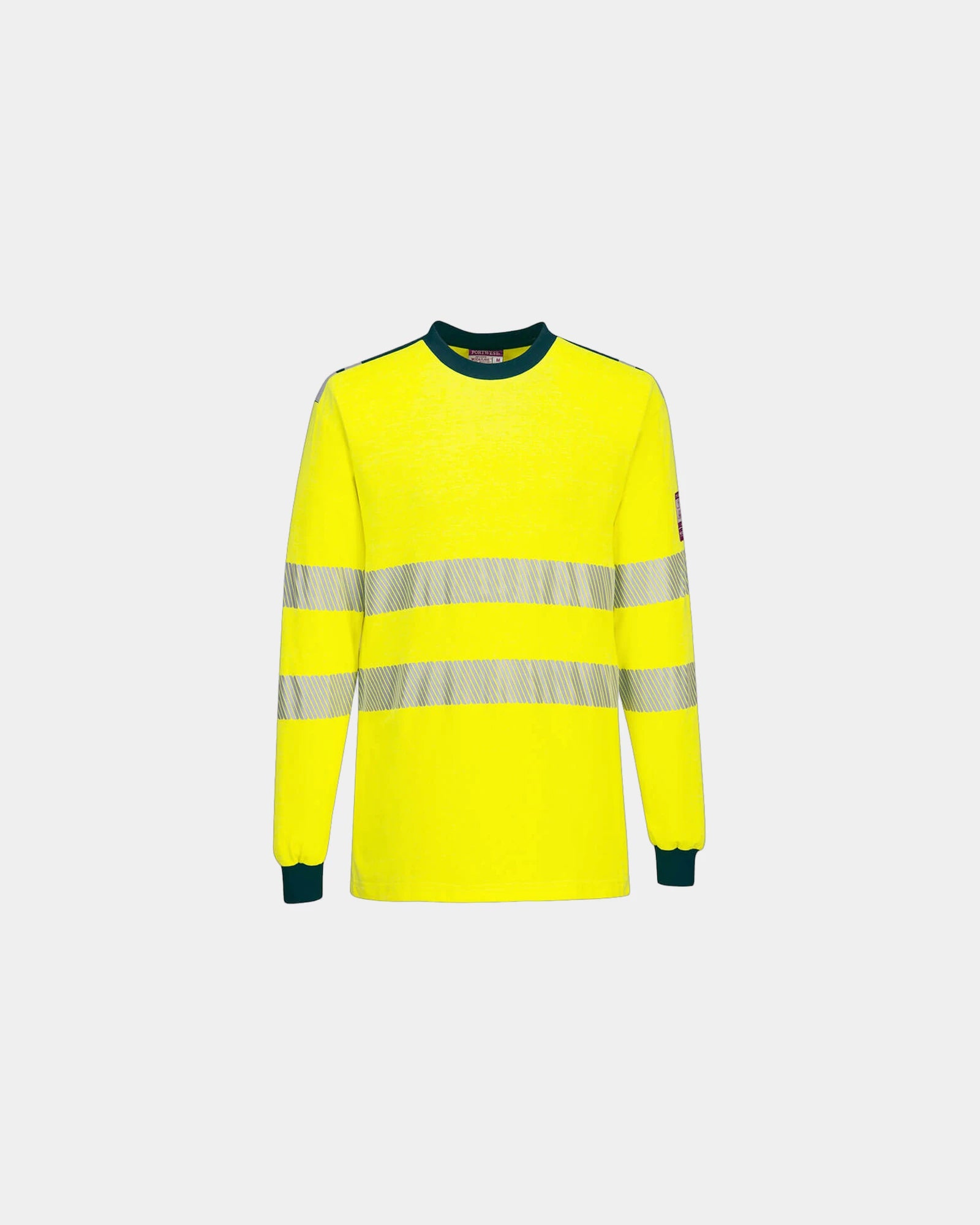 T-shirt alta visibilità ignifugo WX3 da personalizzare - Giallo-Blu Navy